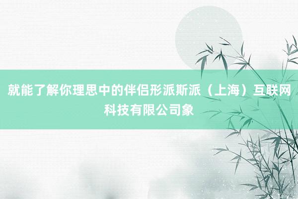 就能了解你理思中的伴侣形派斯派（上海）互联网科技有限公司象