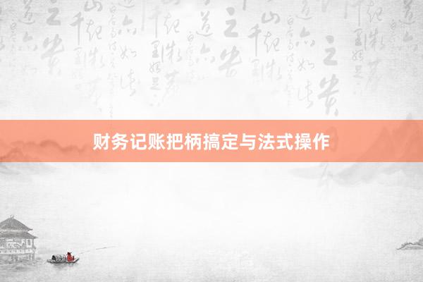 财务记账把柄搞定与法式操作